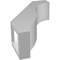 Ekena Millwork 3-in. W x 8-in. D x 12-in. H Baker Architectural Grade PVC Knee Brace BRCP03X08X12BKR - alternate 6